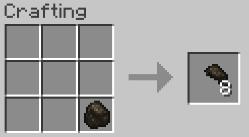 1 Coal -> 8 Tiny Coal